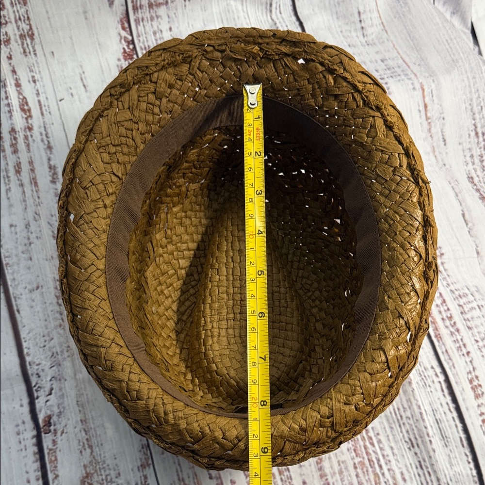 D&Y Brown Woven Fedora Hat - Picture 9 of 15
